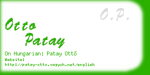 otto patay business card