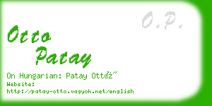 otto patay business card